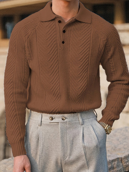 Noble Wear Cambridge Textured Knitted Polo