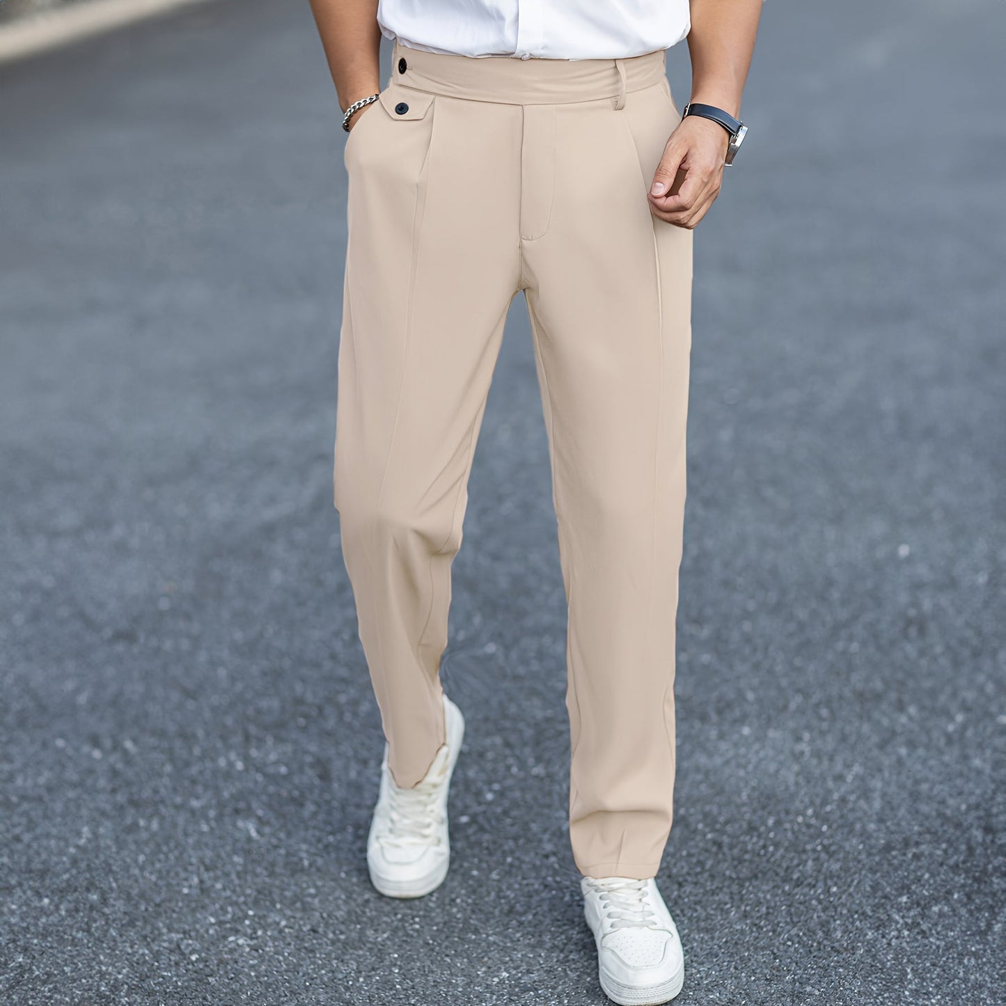 Noble Wear Bermingham Cropped Dress Pants