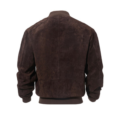 Noble Wear New York Suede Bomber Jacket