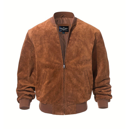 Noble Wear New York Suede Bomber Jacket