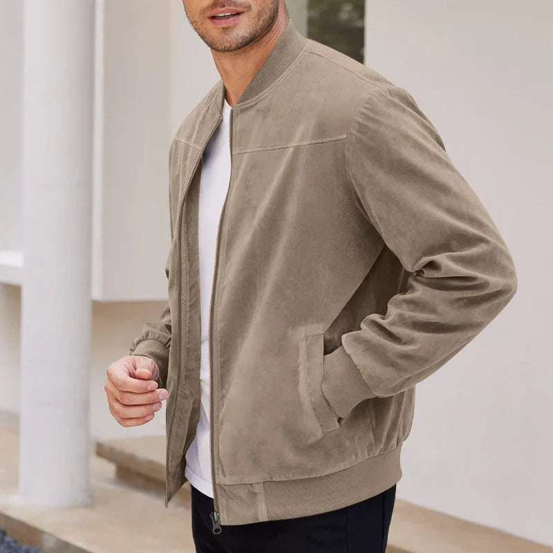Noble Wear York Suede Bomber Jacket