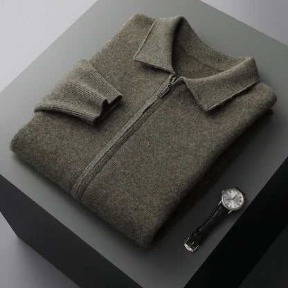 Noble Wear Edinburgh Merino Wool Zippered Cardigan