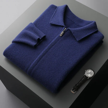 Noble Wear Edinburgh Merino Wool Zippered Cardigan