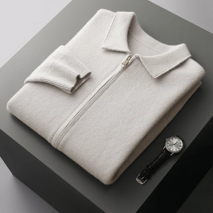 Noble Wear Edinburgh Merino Wool Zippered Cardigan