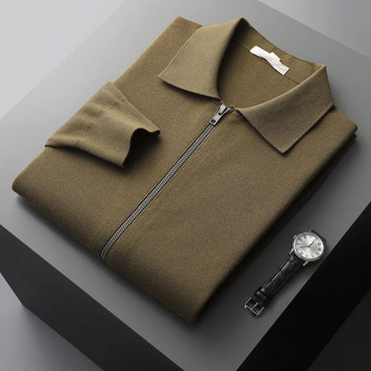 Noble Wear Edinburgh Merino Wool Zippered Cardigan
