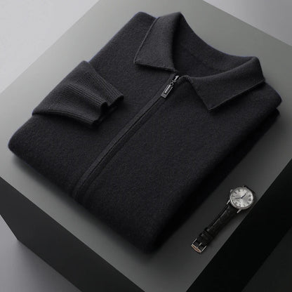 Noble Wear Edinburgh Merino Wool Zippered Cardigan