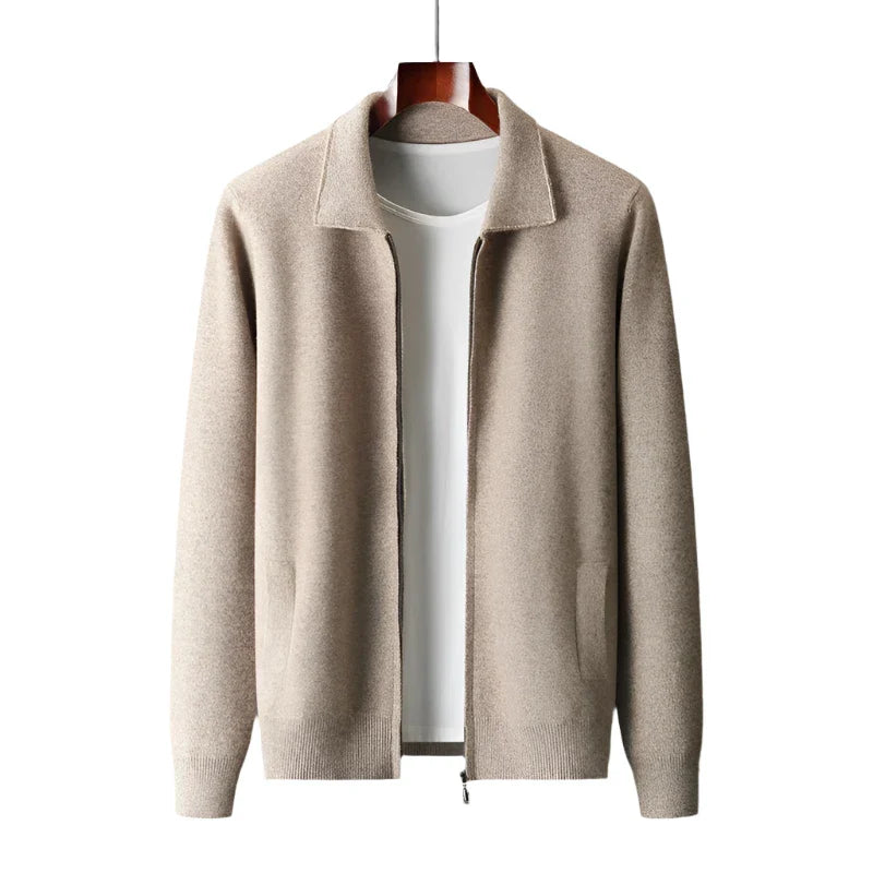 Noble Wear Edinburgh Merino Wool Zippered Cardigan