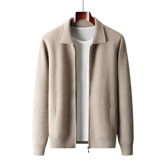 Noble Wear Edinburgh Merino Wool Zippered Cardigan