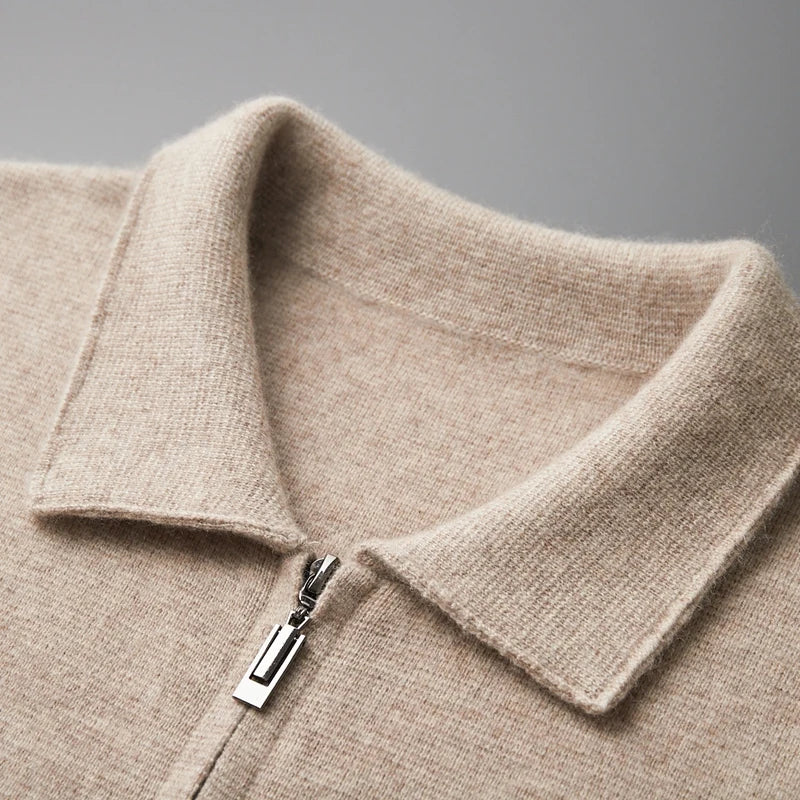 Noble Wear Edinburgh Merino Wool Zippered Cardigan